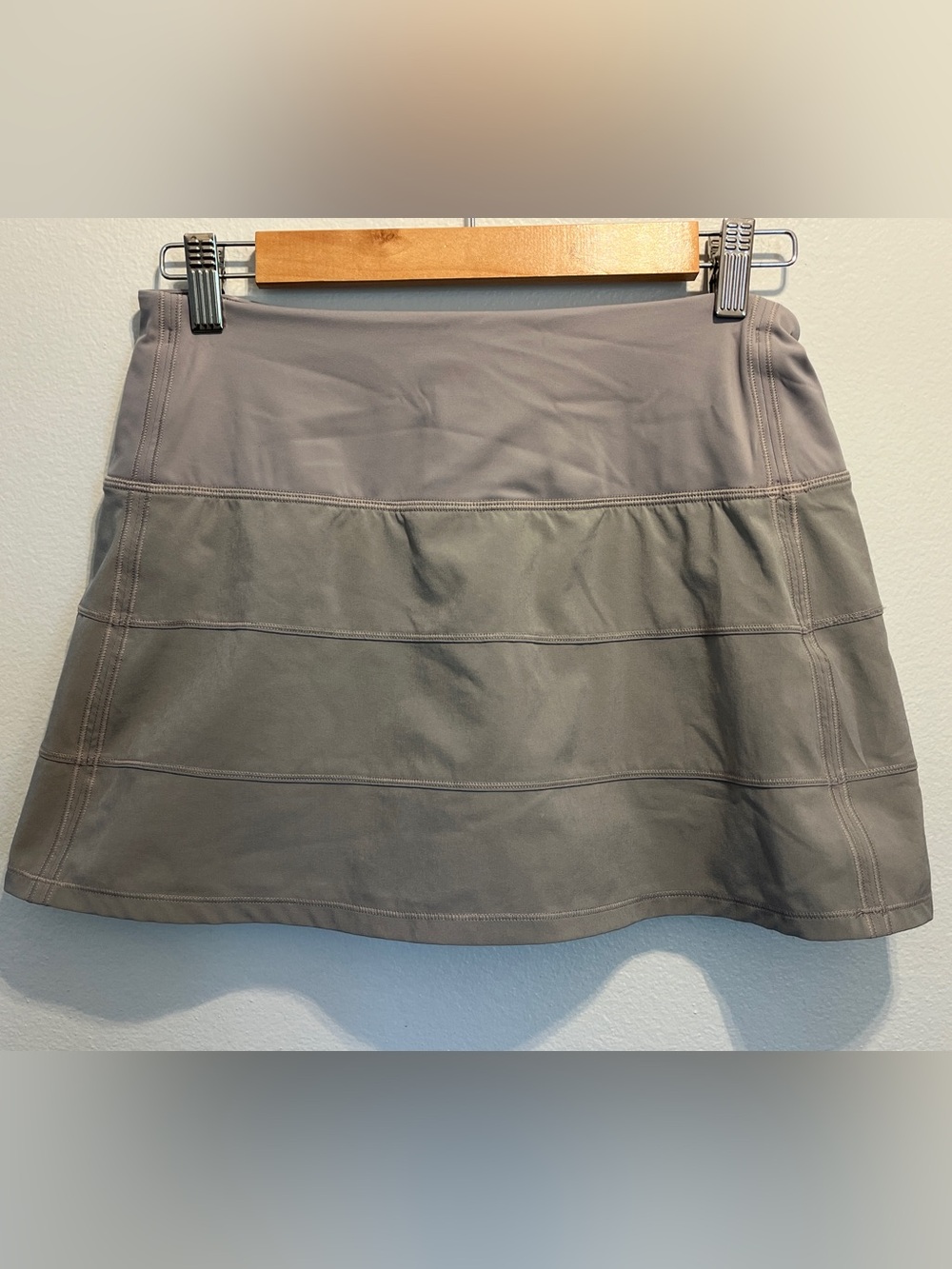 CRZ YOGA Gray Panelled Mini Skirt
